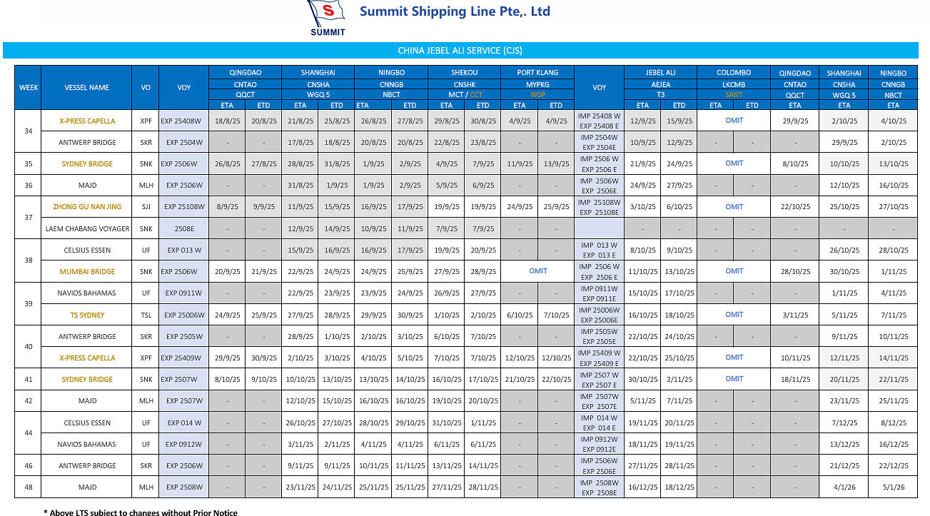 Schedule